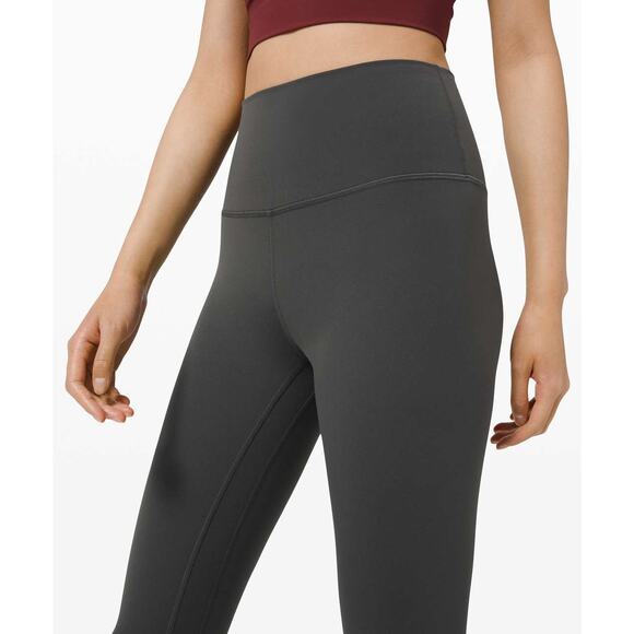 Lululemon Align Crop 23" Womens Size 14 Graphite Grey W6BQVS EUC - Picture 4 of 9
